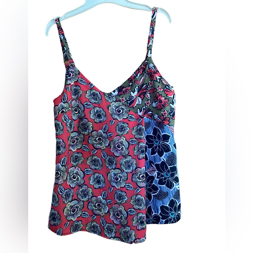 Kut From The Kloth Womens XS Multicolor Mixed Tropical Floral Camisole Tank Top